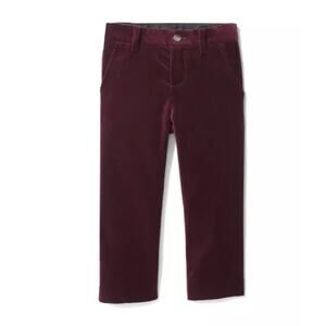 Janie and Jack NWT‎ Burgundy Velvet Pants Red Preppy Christmas Boys 18-24 Mos